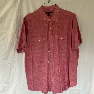 Banana Republic Short Sleeve Shirt, Men’s XL, Linen/Cotton